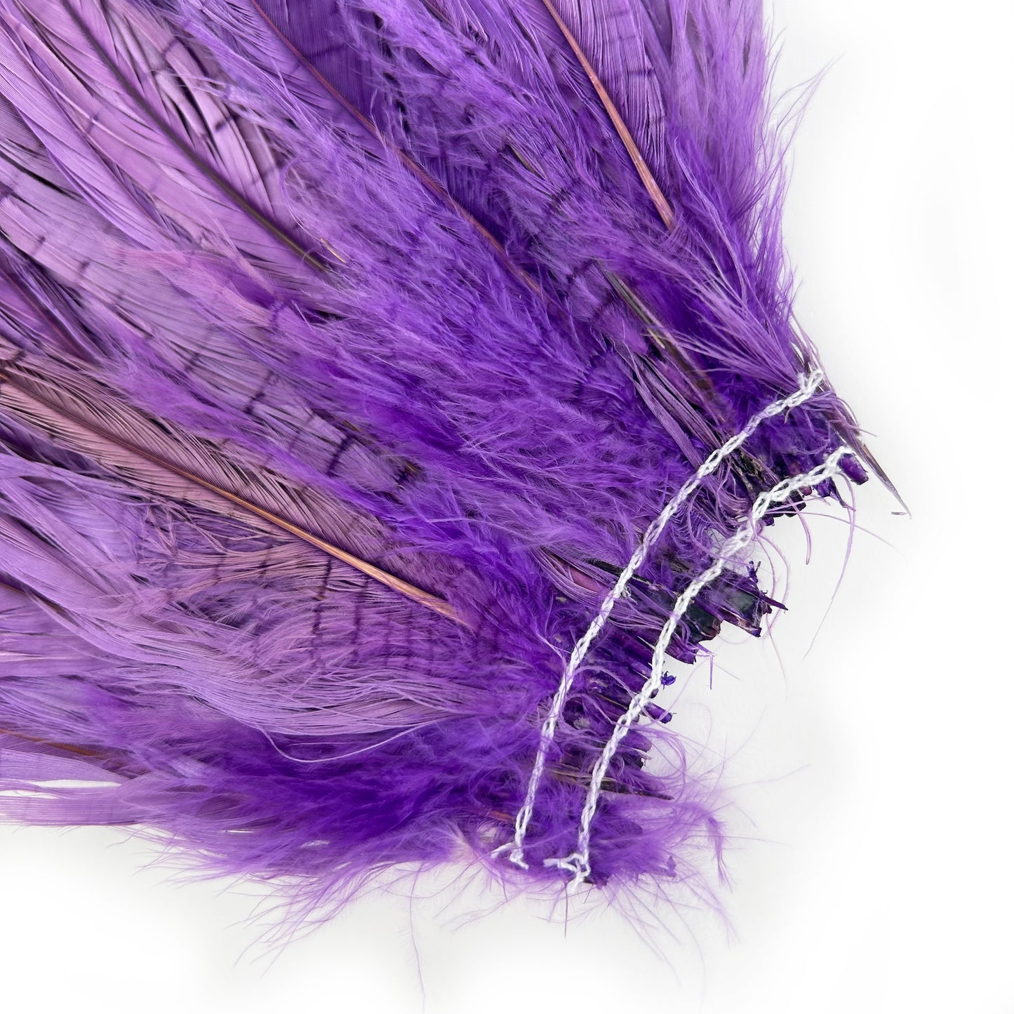 ROOSTER COQUE TAIL FEATHERS BLEACH DYED 7-10” - 25 PC/PKG - Flourescent Lilac