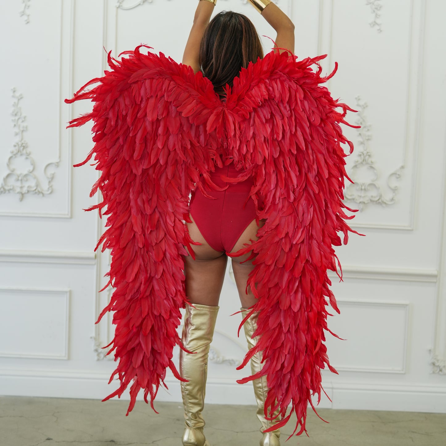 Huge Red Angel Wings