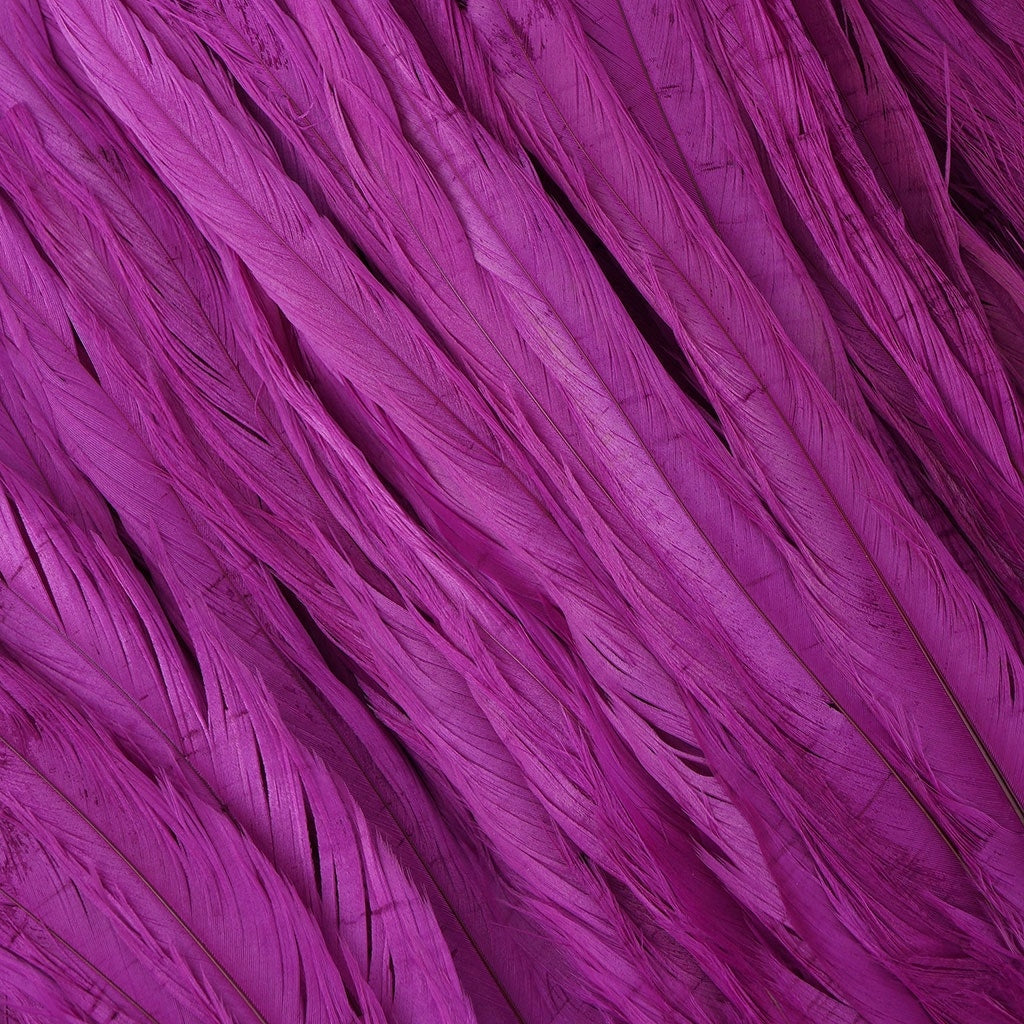 Rooster Coque Tails-Bleach-Dyed - Very Berry - Feathers