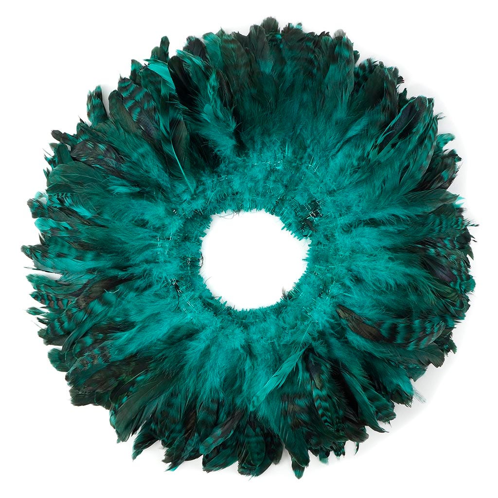 Rooster Coque Tails-Chinchilla 1YD Dark Aqua - Feathers