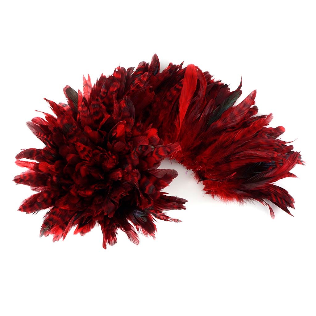 Rooster Coque Tails-Chinchilla 1YD Hot Red - Feathers