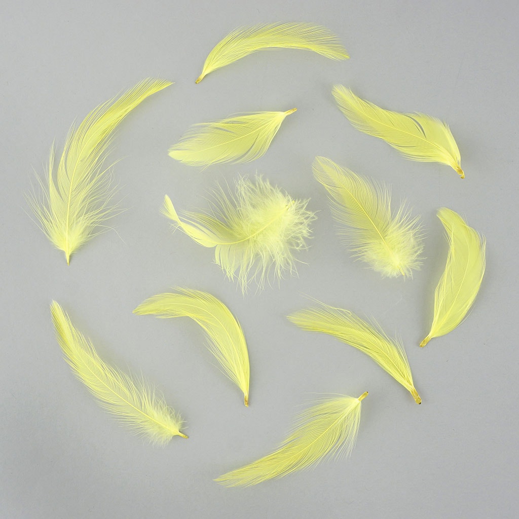 Rooster Hackle Feather Dyed 1-3’’ - Fl Chartreuse - Feathers