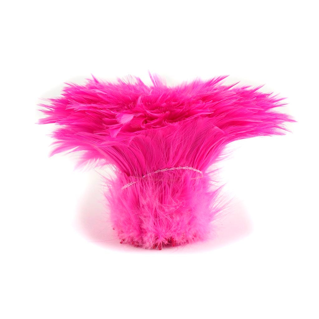 Rooster Hackle-White-Dyed - Pink Orient - Feathers