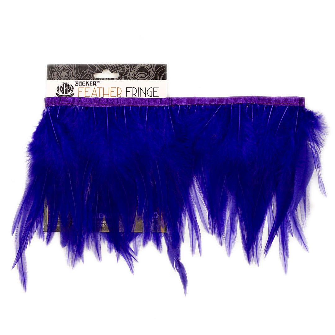 Rooster Saddle Fringe on Bias 6-8’’ x 1 YD-Regal - Feathers