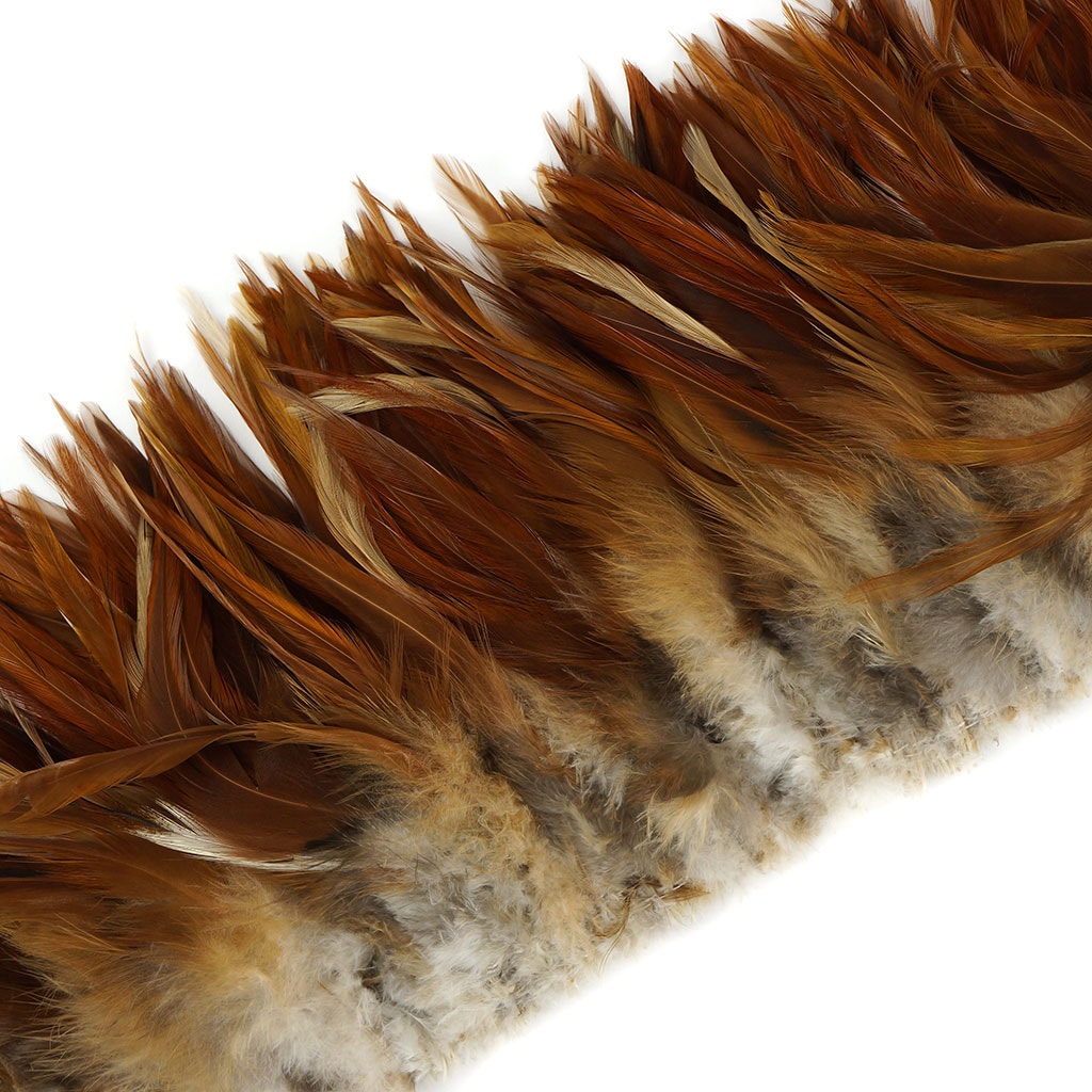 Rooster Saddle-Natural Red 1YD - Natural - Feathers