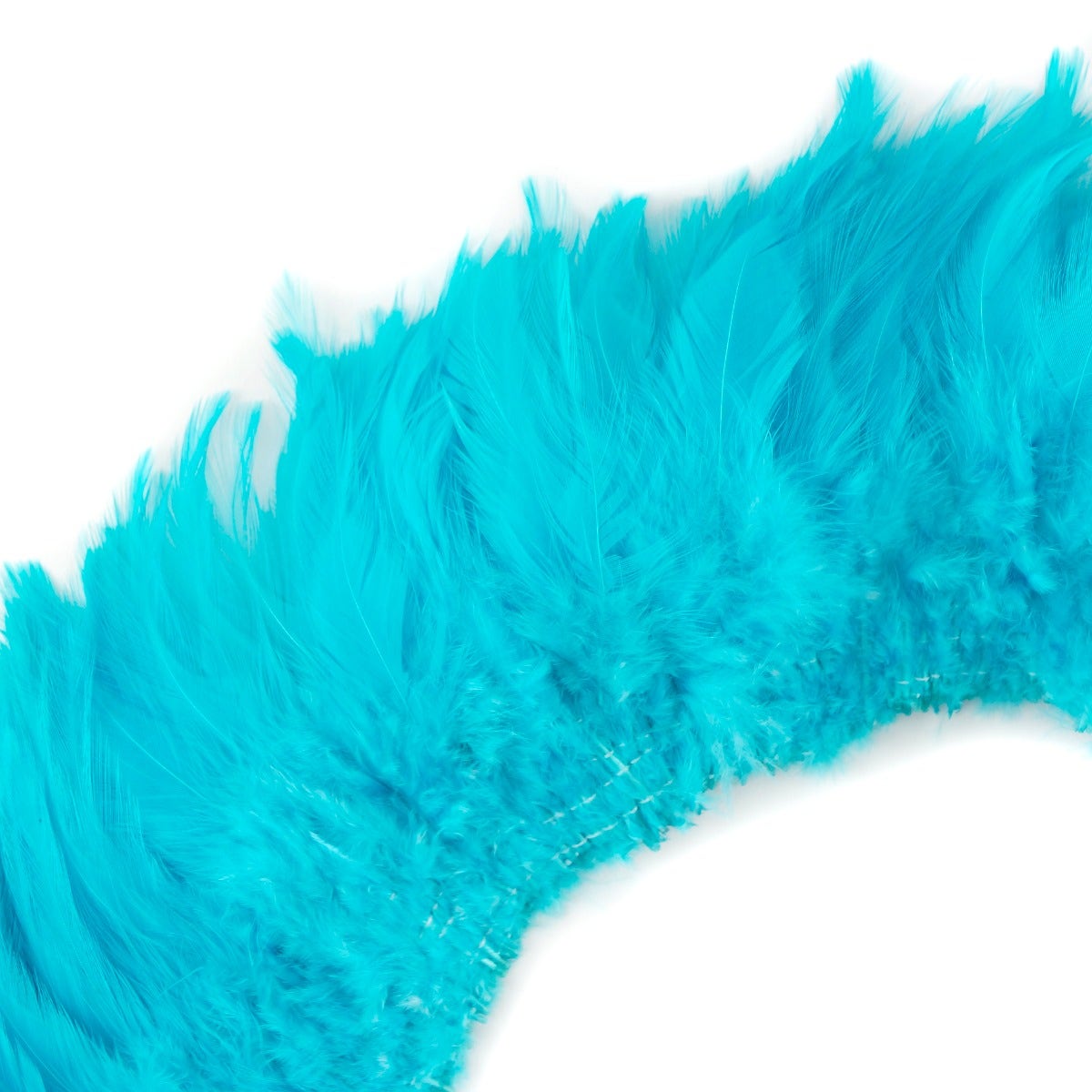 Rooster Saddles-White-Dyed 1YD Silver Dun Blue - Feathers