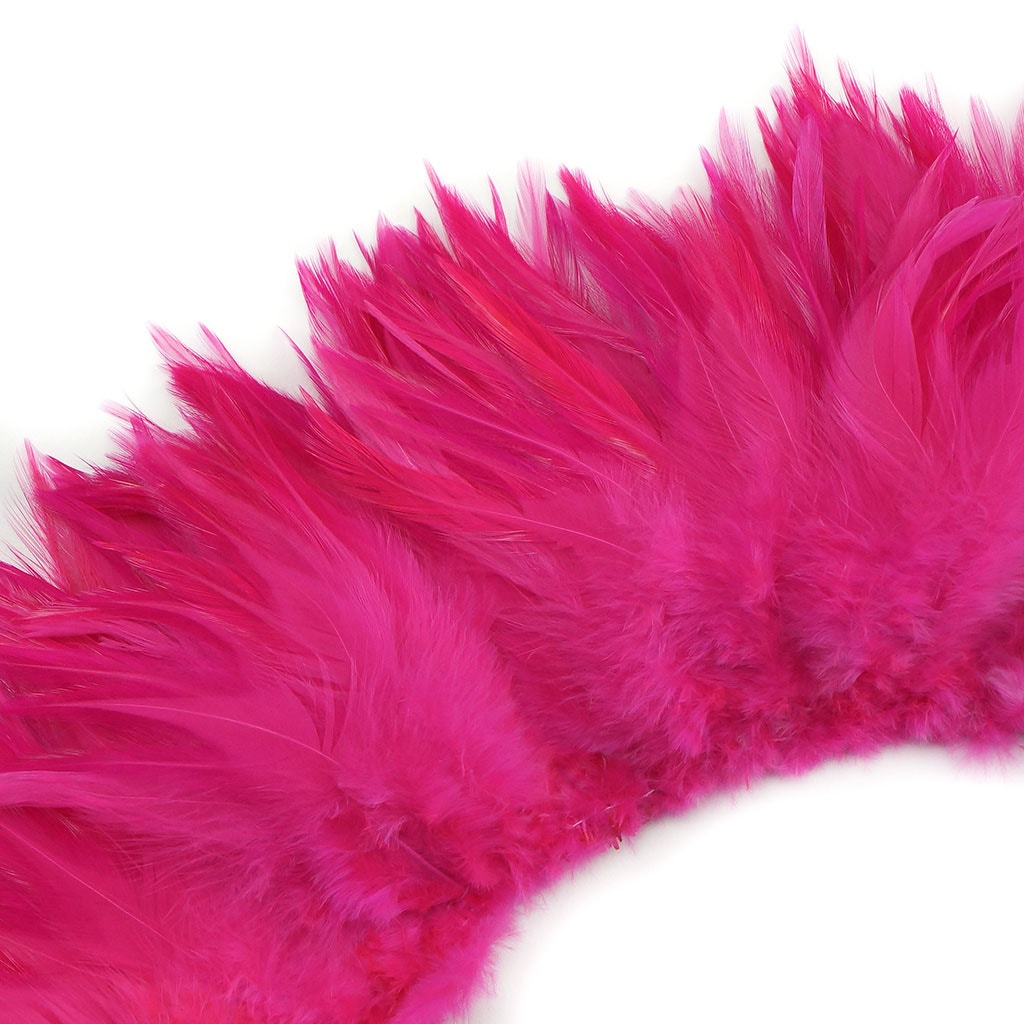Rooster Saddles-White-Dyed - Shocking Pink - Feathers