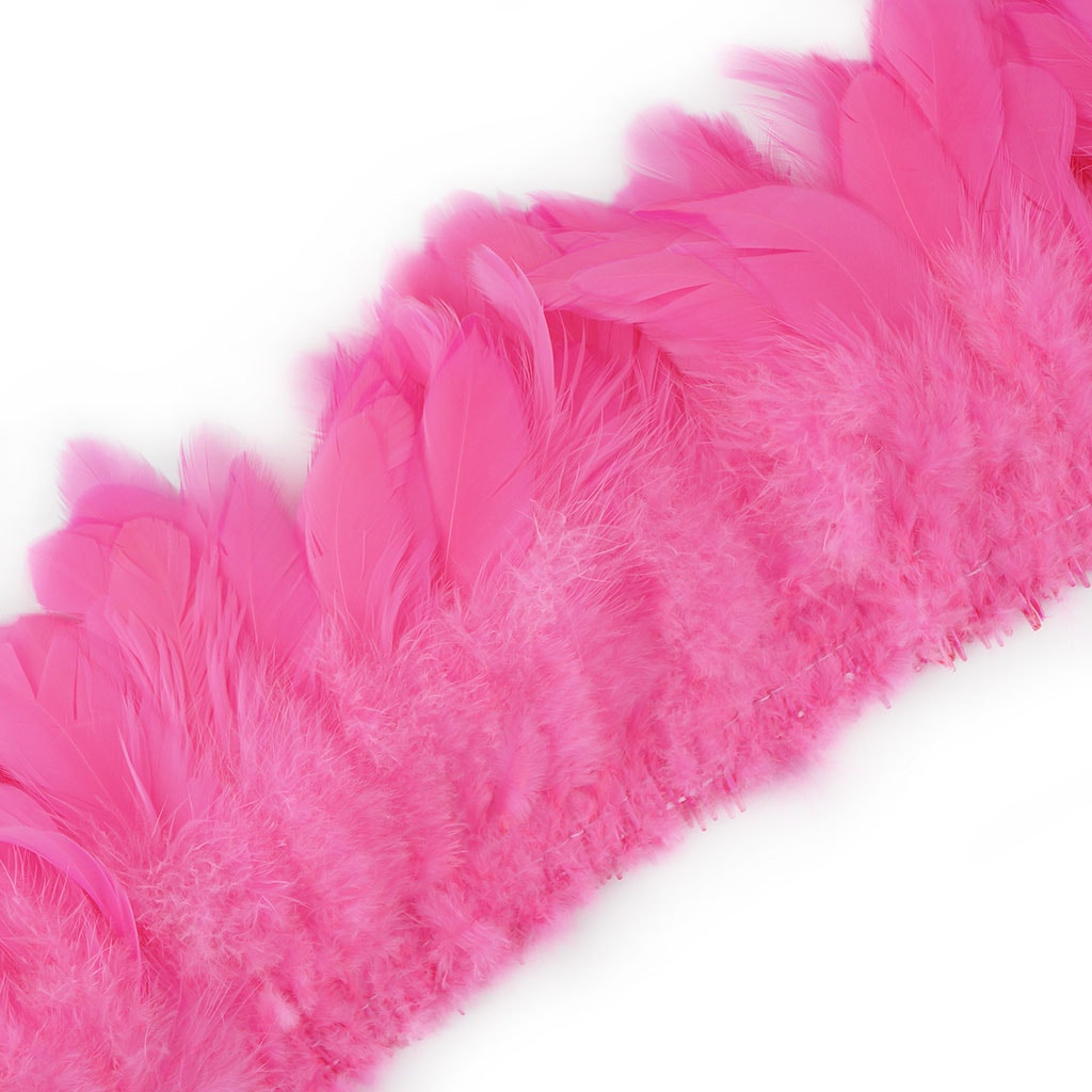 Rooster Schlappen-White-Dyed - Pink Orient - Feathers