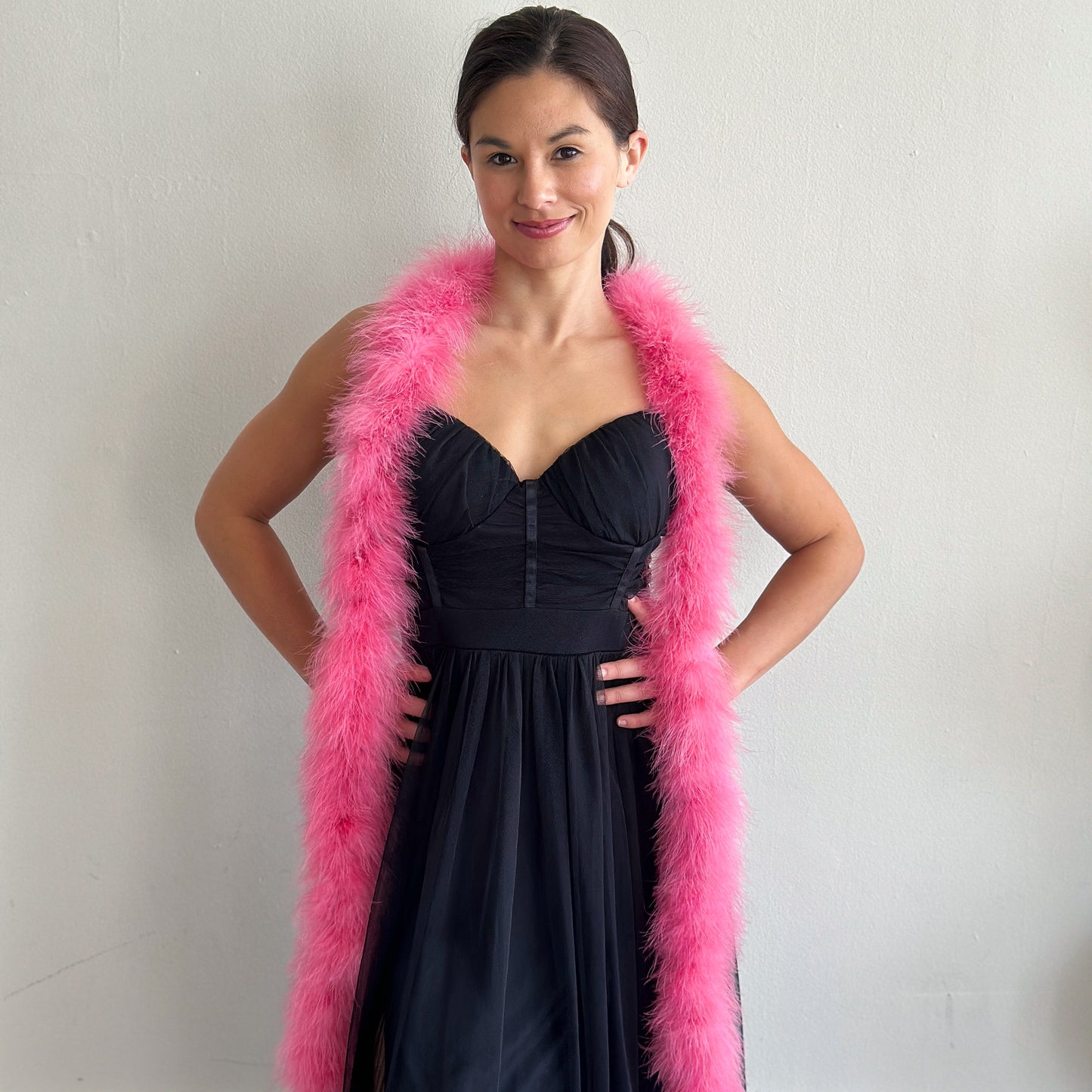 Full Marabou Feather Boa - Dusty Rose