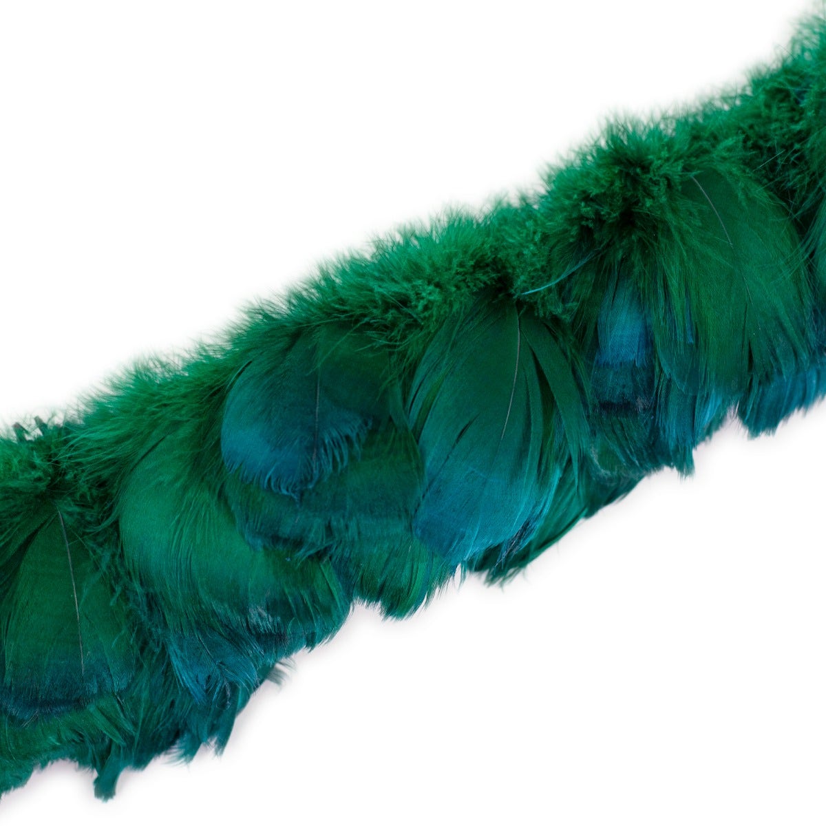 Strung Goose Coquille Feathers 3-4’’ -- 1/4 lb-Hunter Green - Feathers