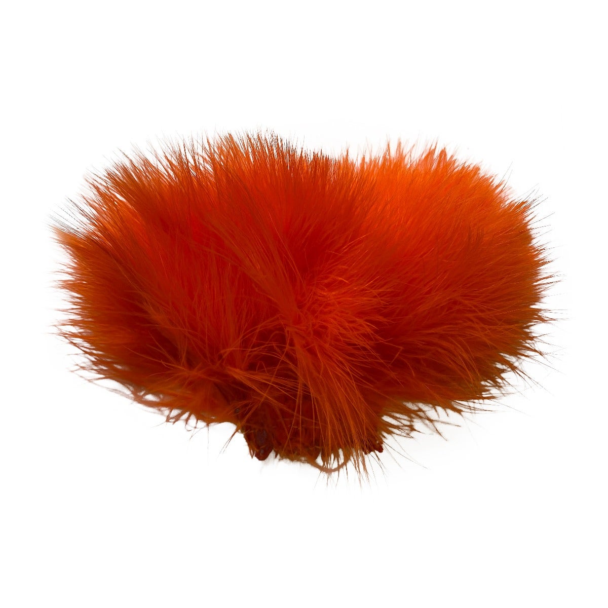 Strung Turkey Marabou Blood Quill Feathers 4-5’’ - Hot Orange - Feathers