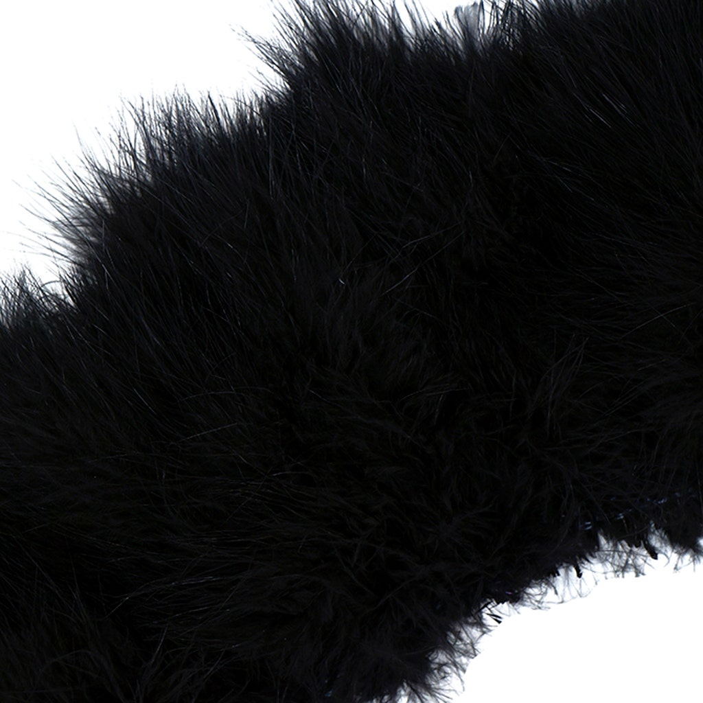Turkey Blood-Good Quill Marabou - Black - Feathers