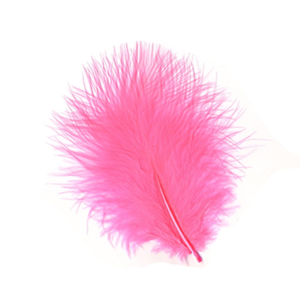 TURKEY MARABOU FEATHERS 1-4’’ - PINK ORIENT - Feathers