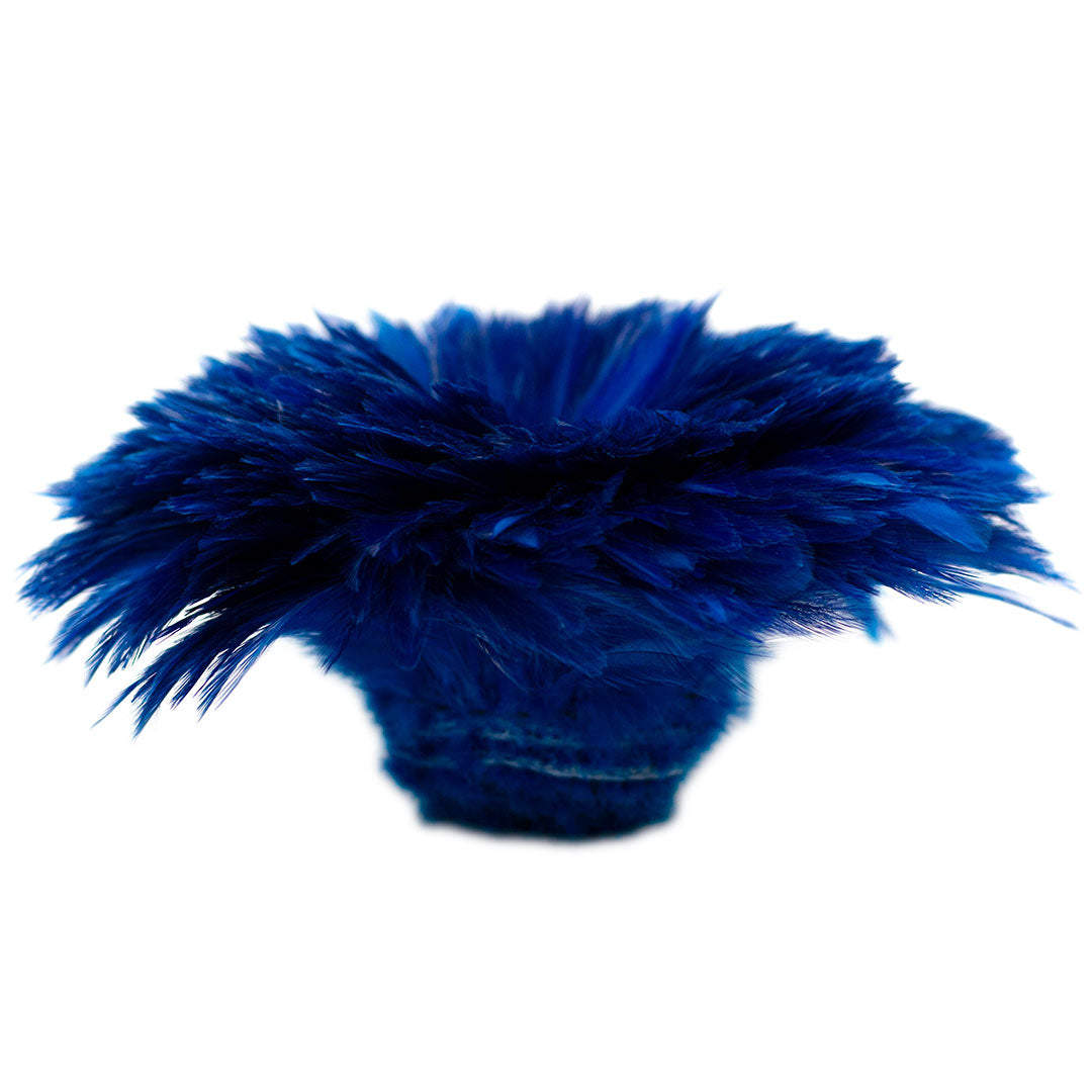 Bulk Rooster Hackle Feathers - White Dyed Dark Turquoise