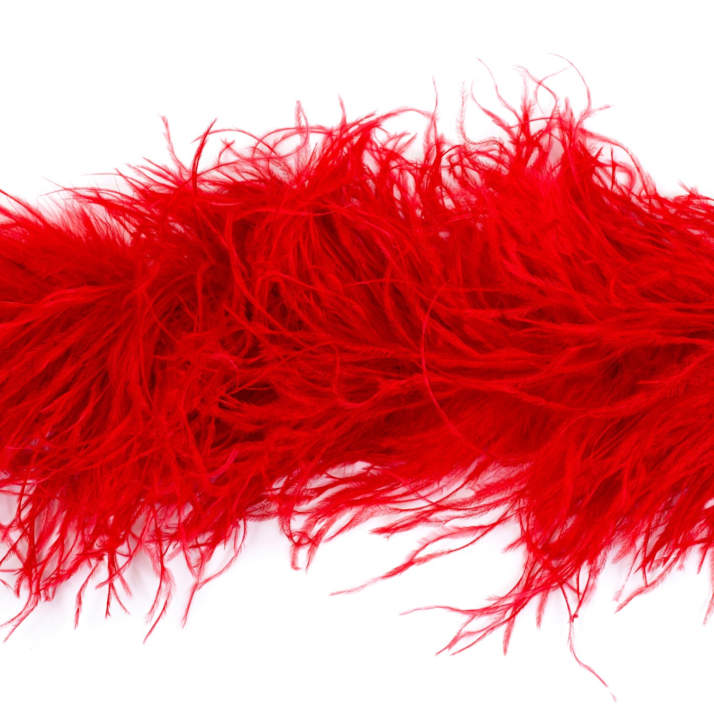 Value Three-Ply Ostrich Feather Boa - Red - Feathers