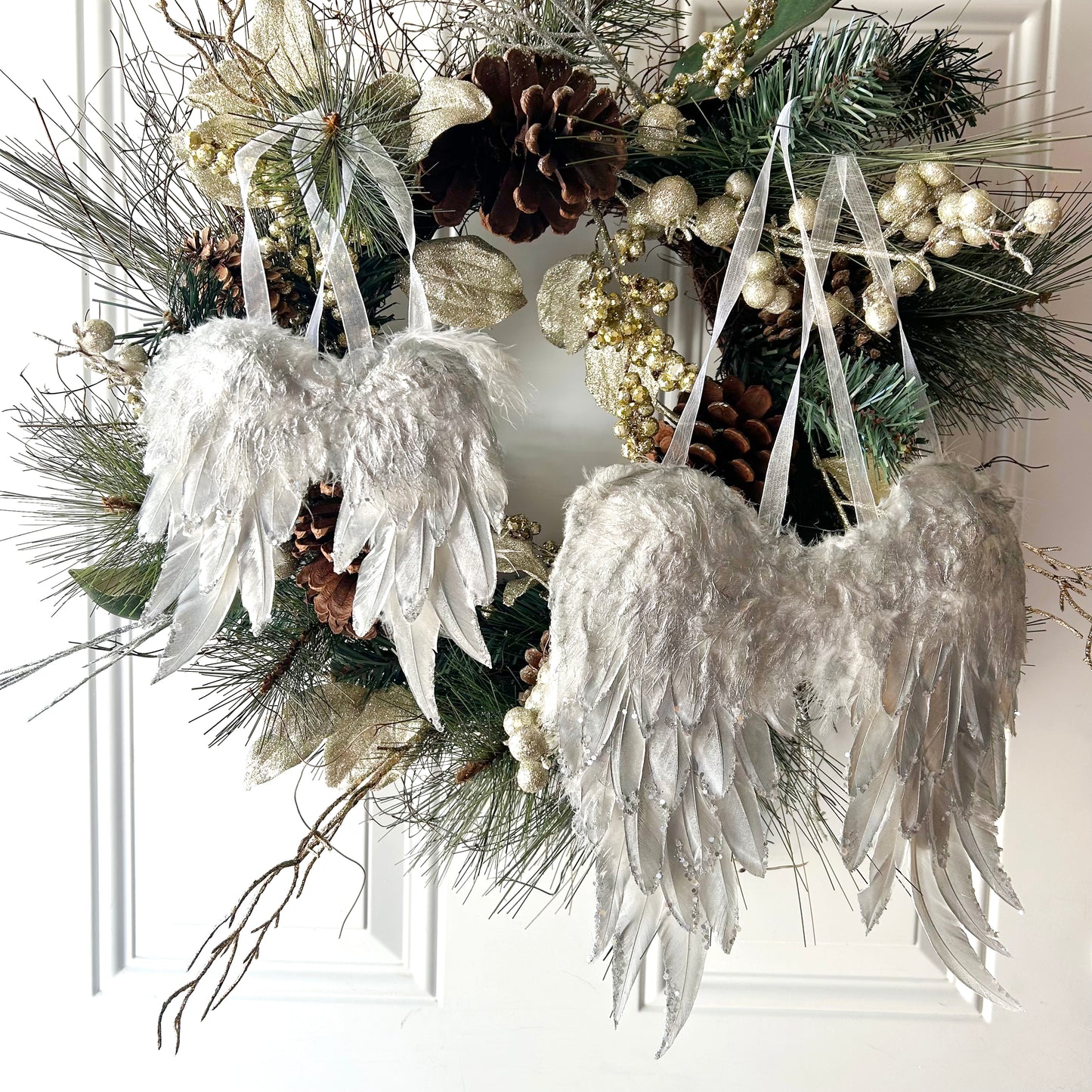 White Angel Wing Ornament