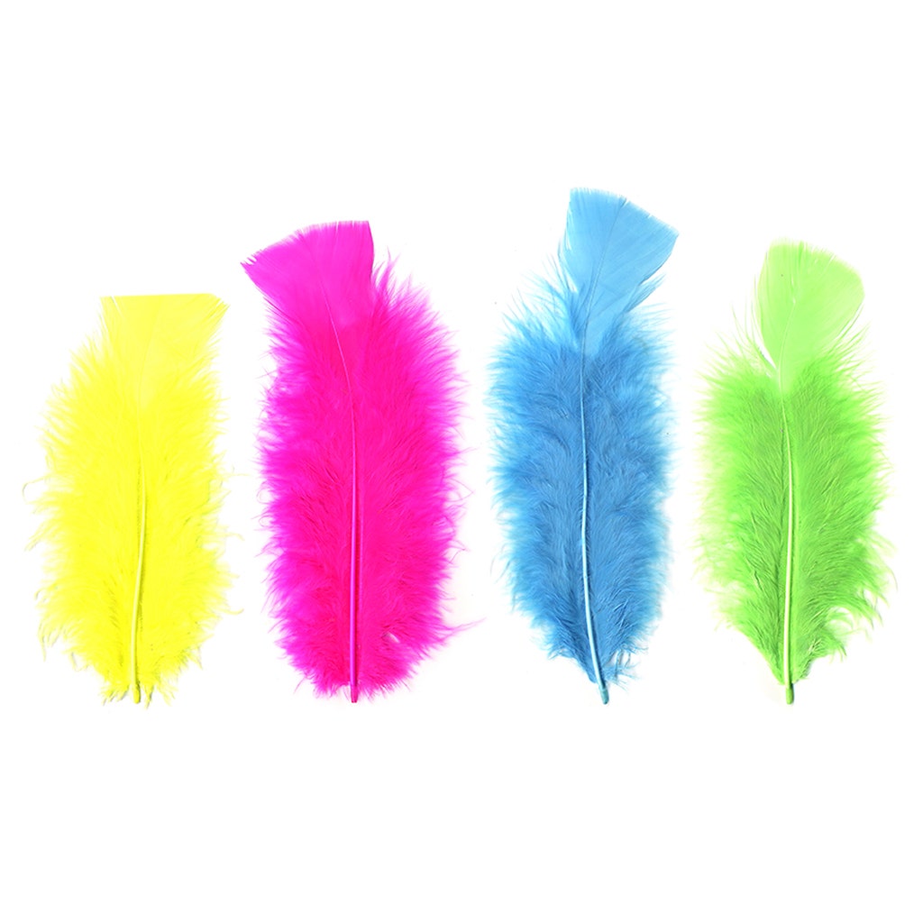 Bright Turkey Feather Assortment, Craft Supplies, Feathers And