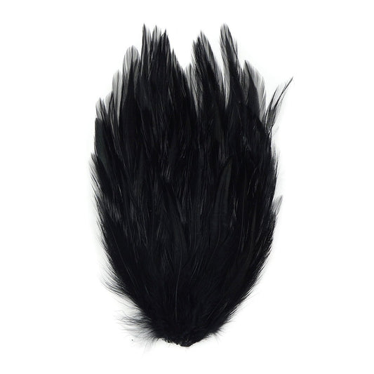 Feather Hackle Pads Dyed - Black