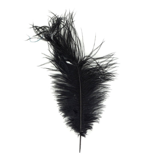 Ostrich Feathers-Damaged Drabs - Black