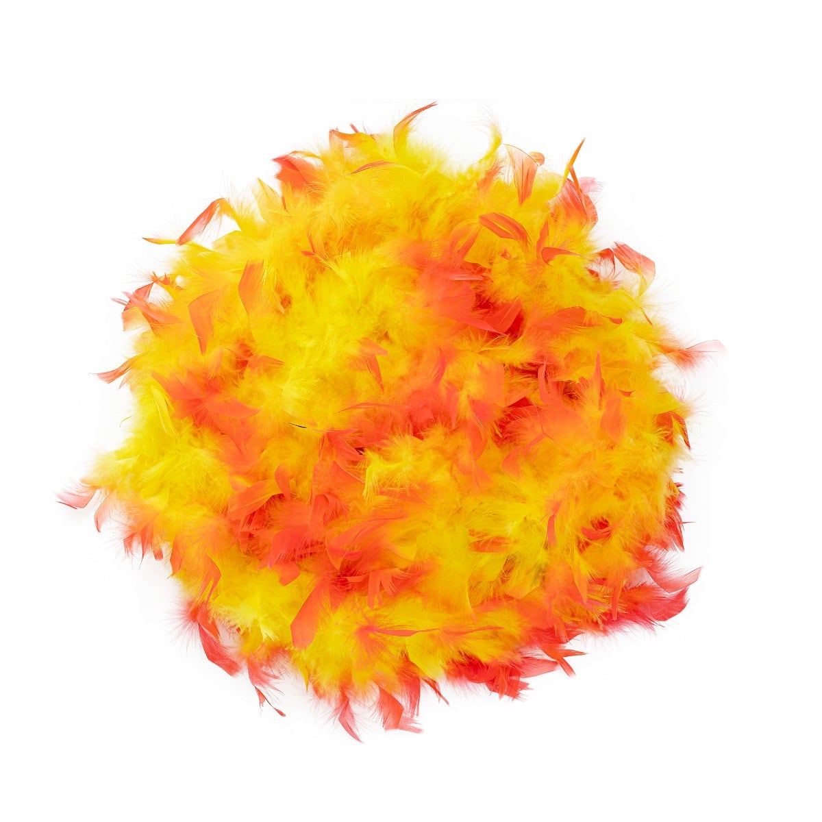 Chandelle Feather Boa - Medium Weight - Tipped - Fluorescent Yellow/Shocking Pink