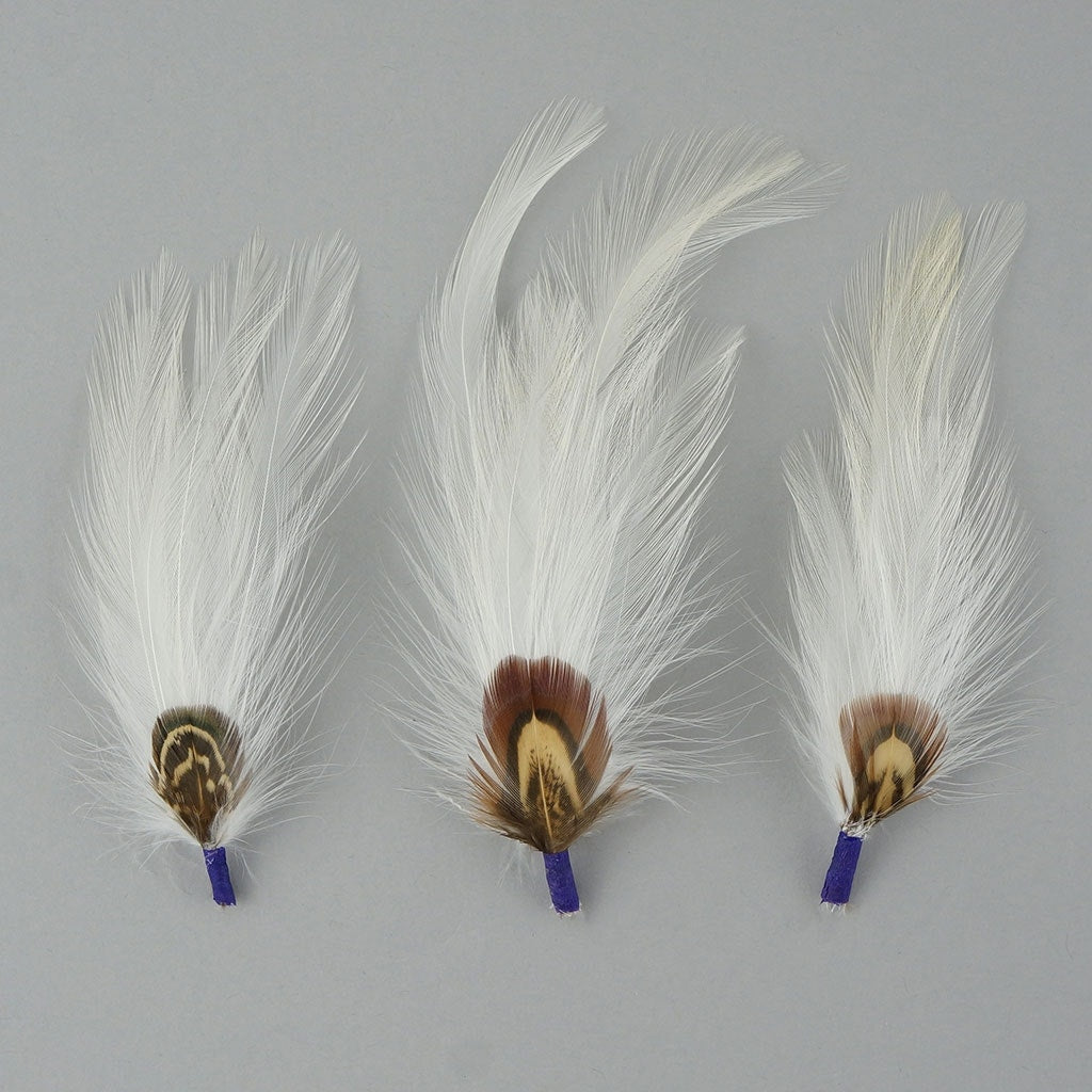 White Ostrich Feather With Pheasant Feather Headdress