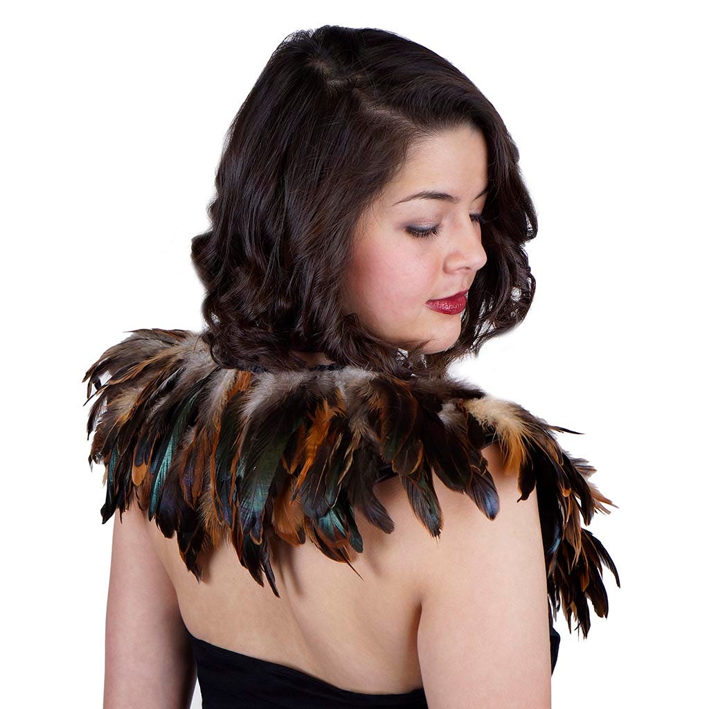 Rooster Coque Feather Cape Natural