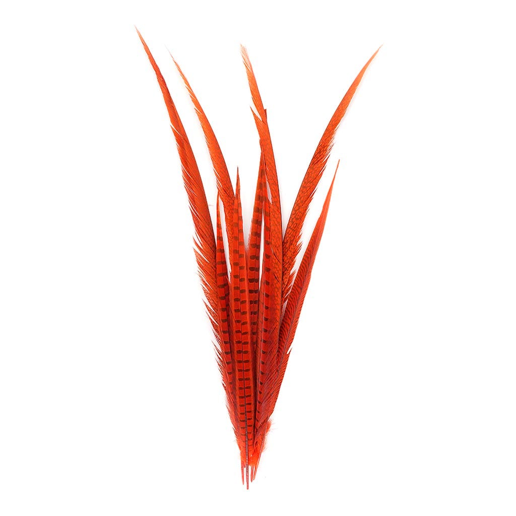 Zucker Feather - Pheasant Tails Assorted Bleached - Red