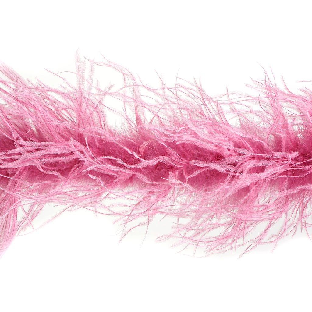 Dusty Rose Gold 2 Ply Ostrich Feather Boa