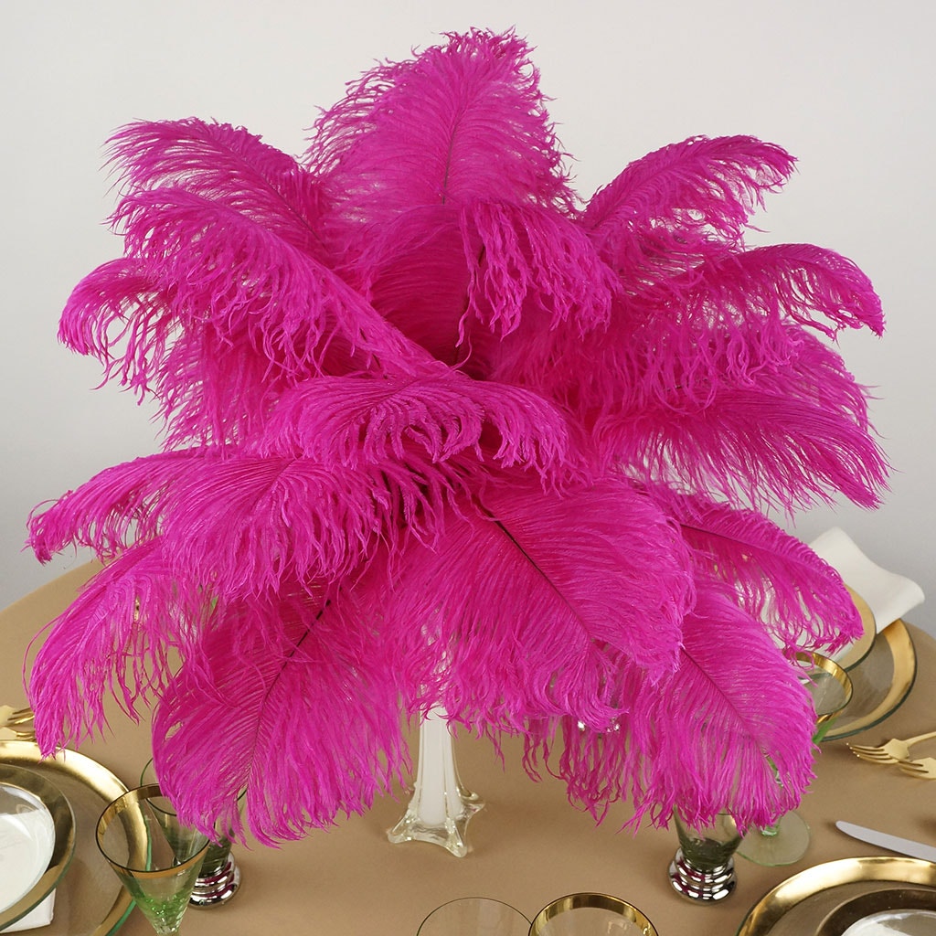 Ostrich Feathers 13-16" Drabs - Shocking Pink