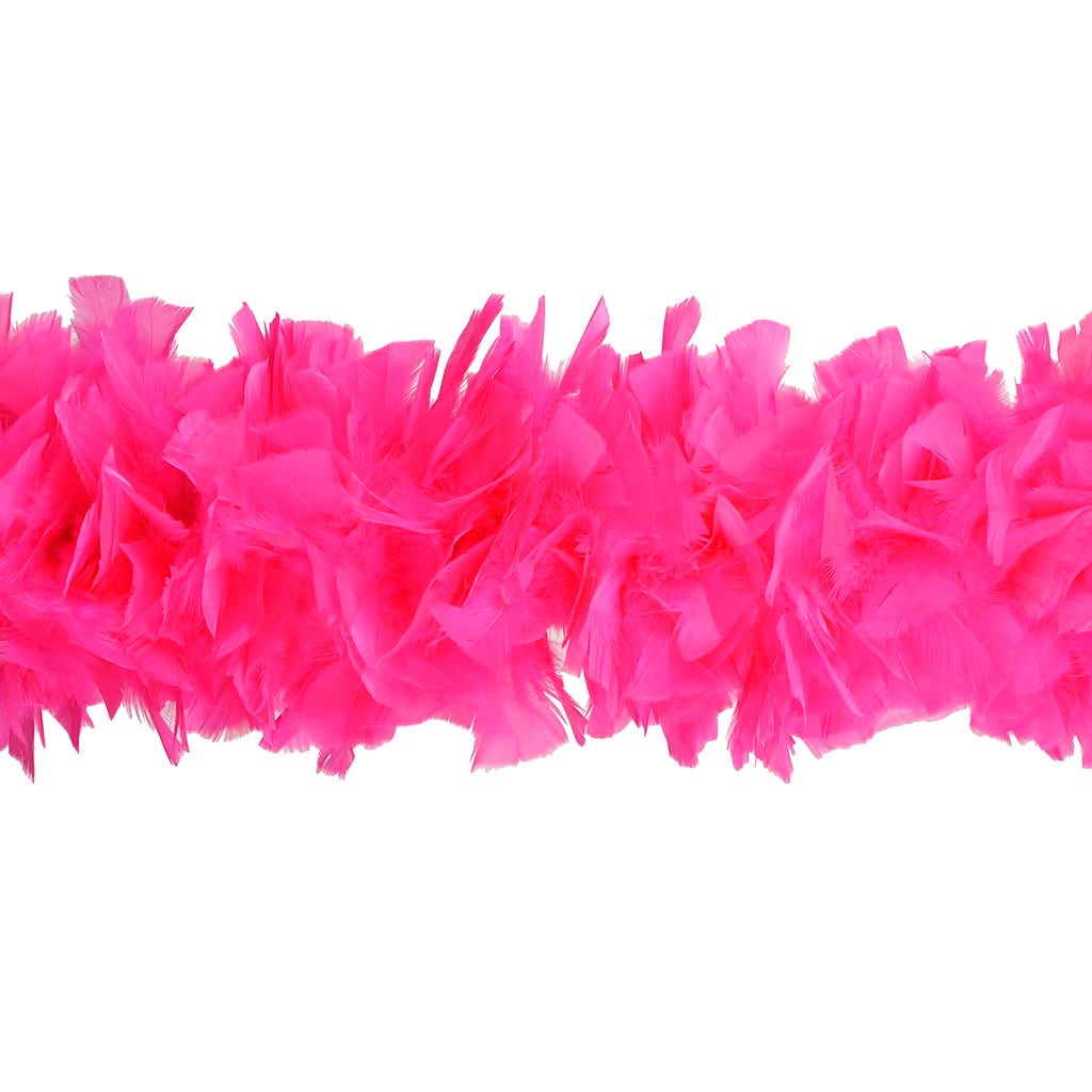 Turkey Feather Boa 6-8" - Pink Orient