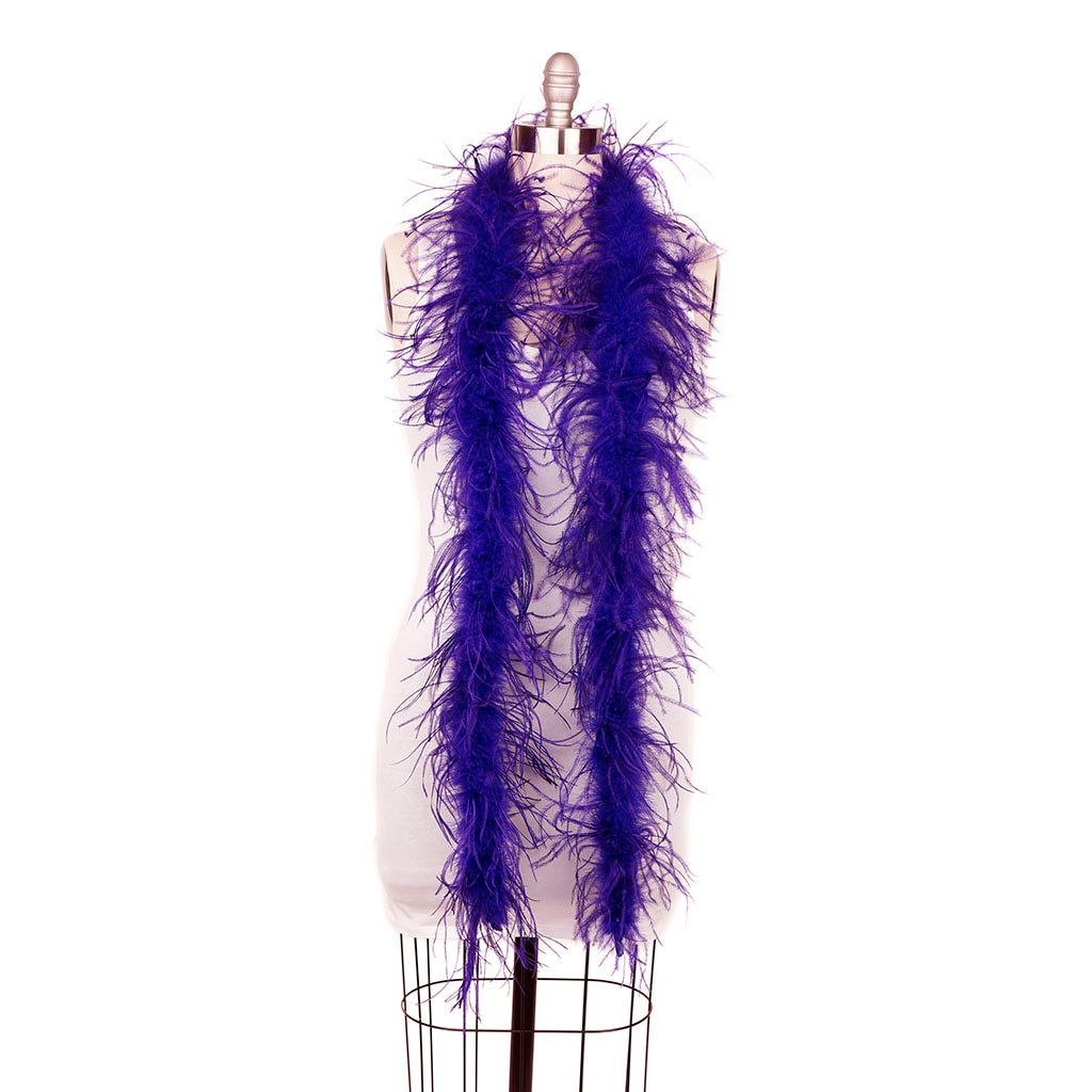 One Ply Ostrich Feather Boa - Regal