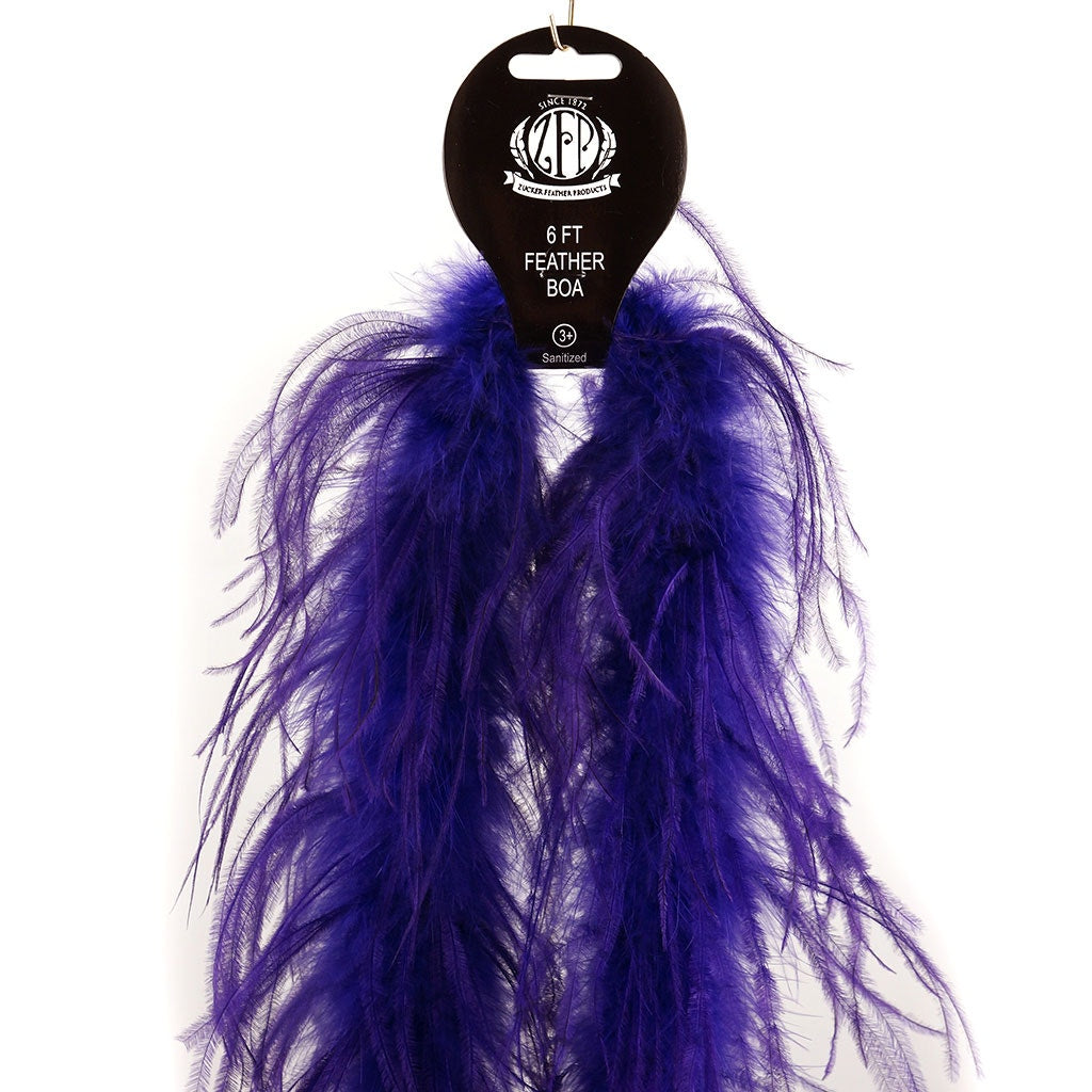 One Ply Ostrich Feather Boa - Regal