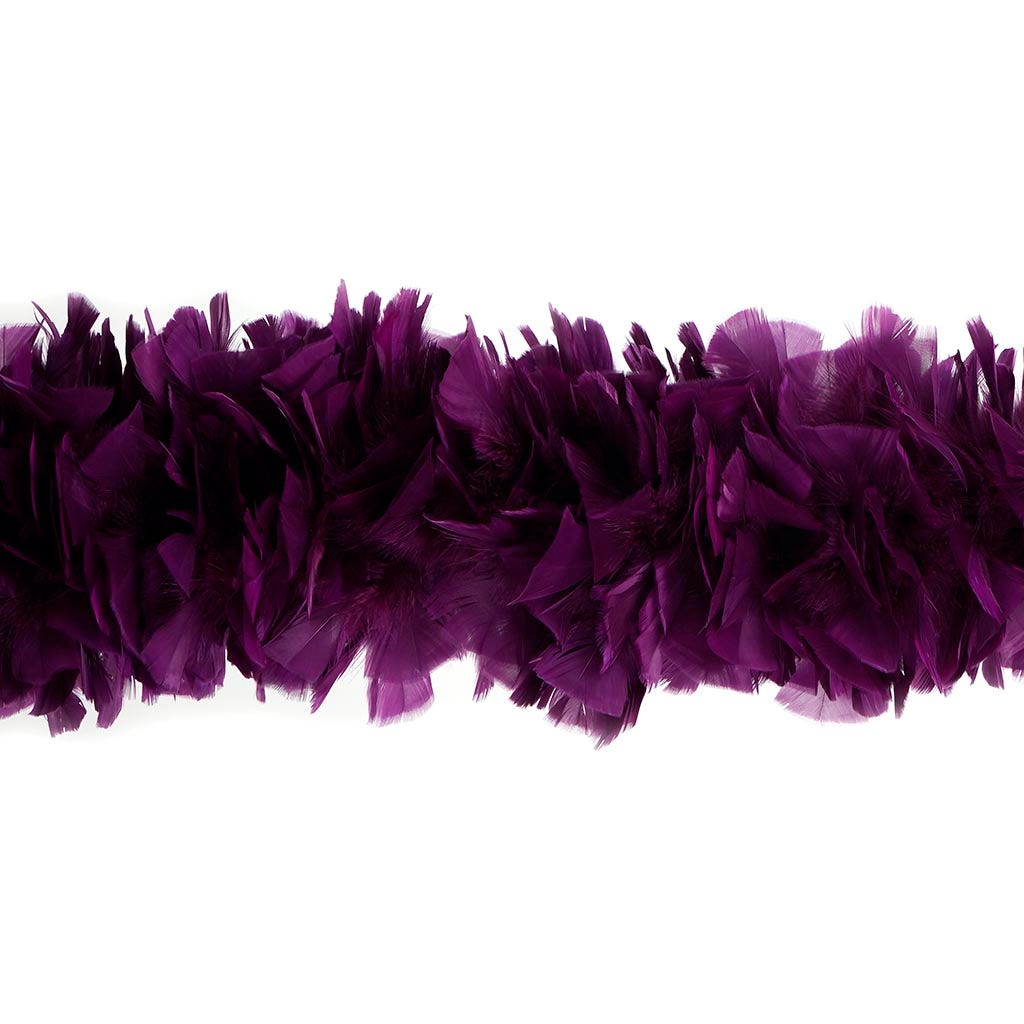 Turkey Feather Boa 6-8" - Purple