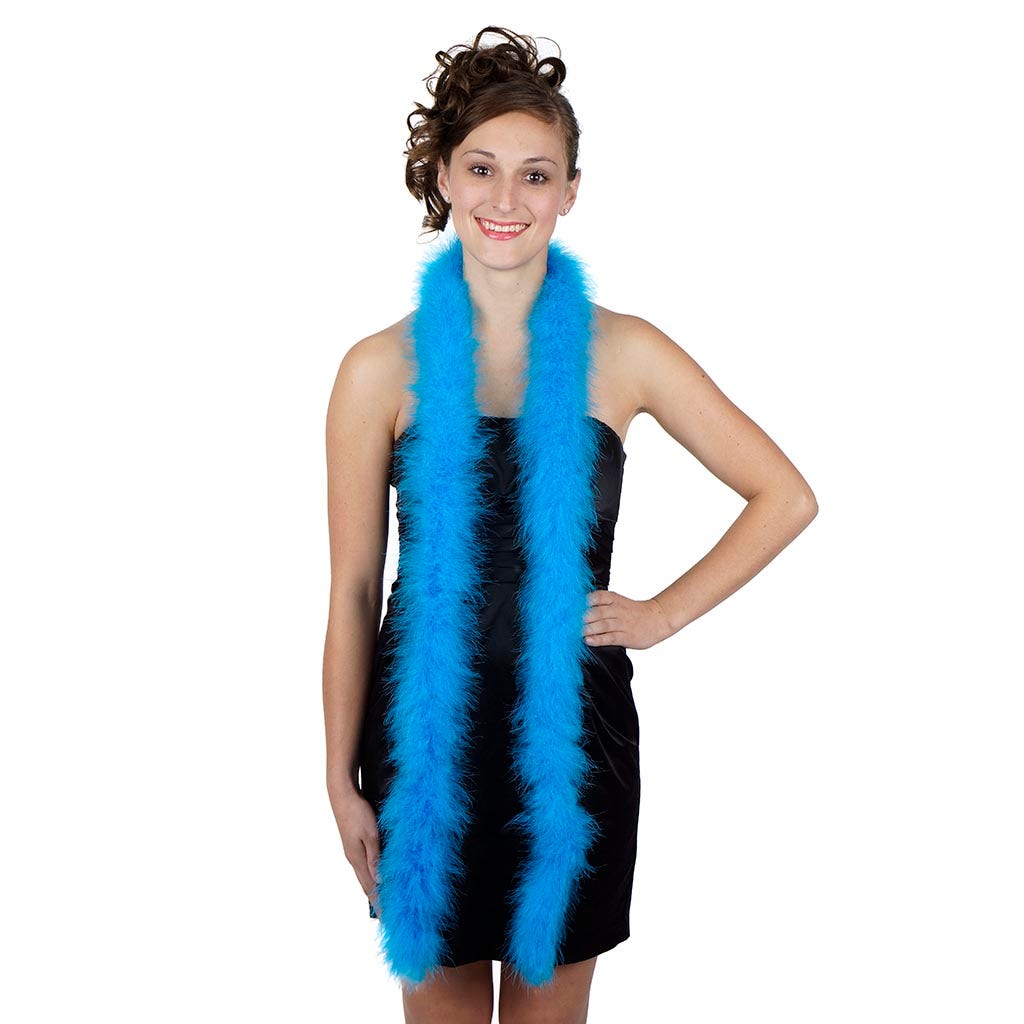 Full Marabou Feather Boa - Dark Turquoise