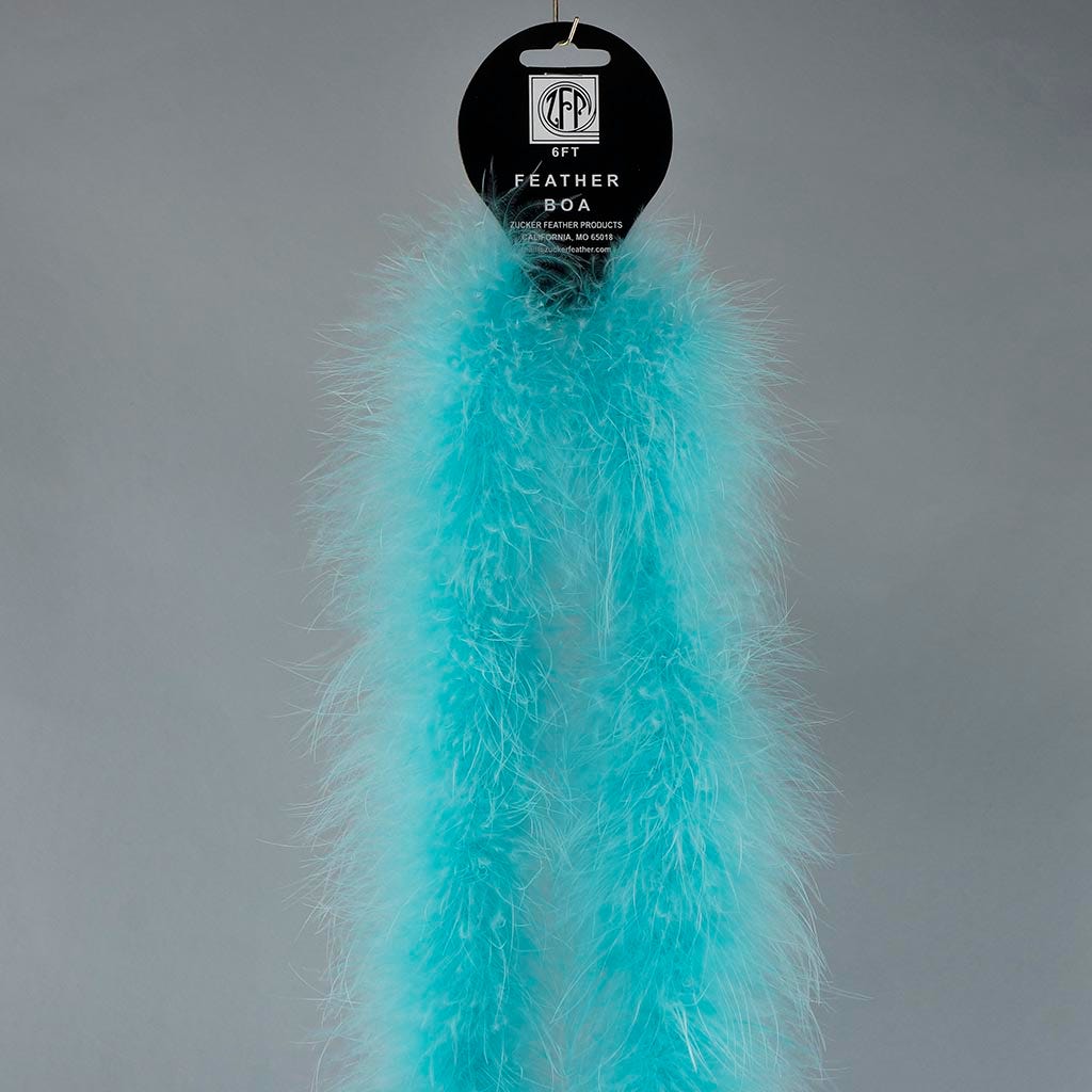 Full Marabou Feather Boa - Light Turquoise