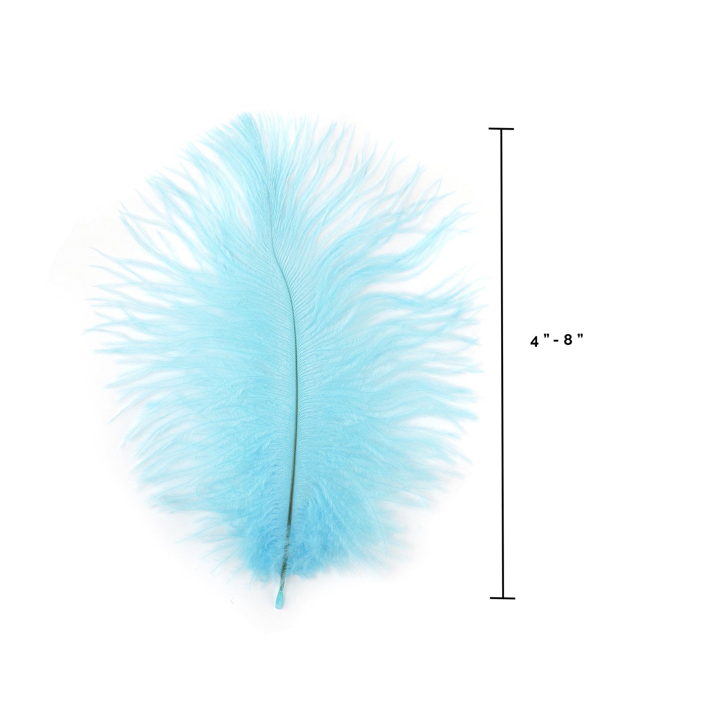 Ostrich Feathers 4-8" Drabs - Light Turquoise
