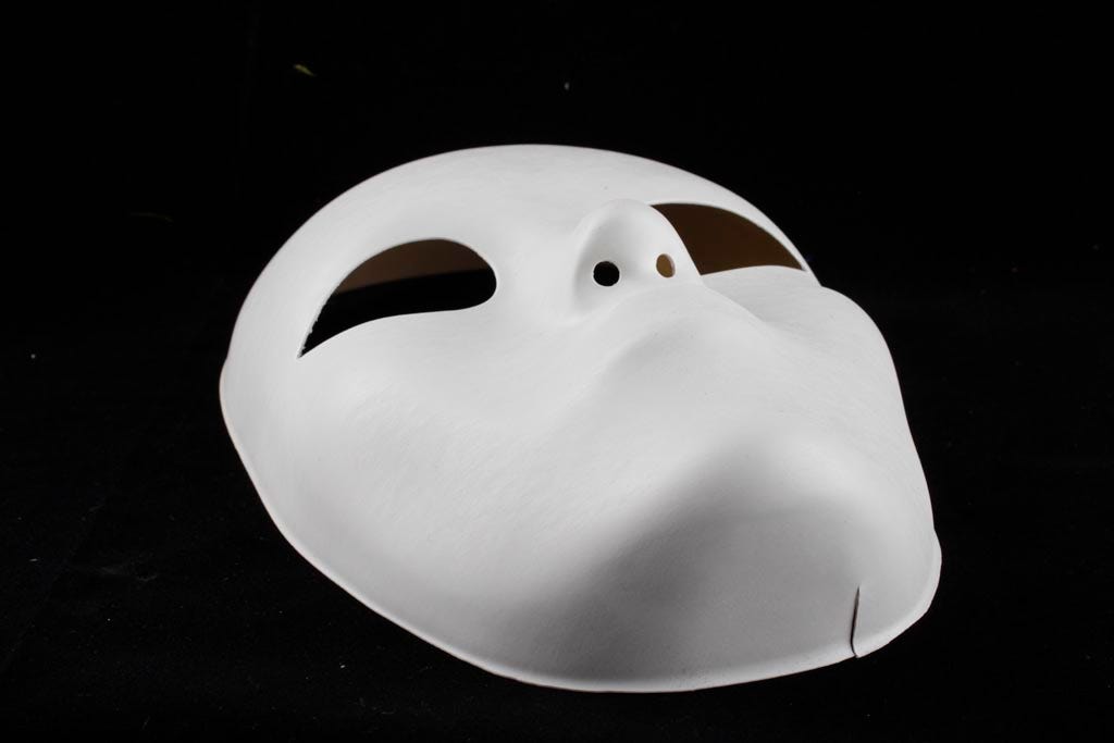 1/2 Mask-Full Face Black, White