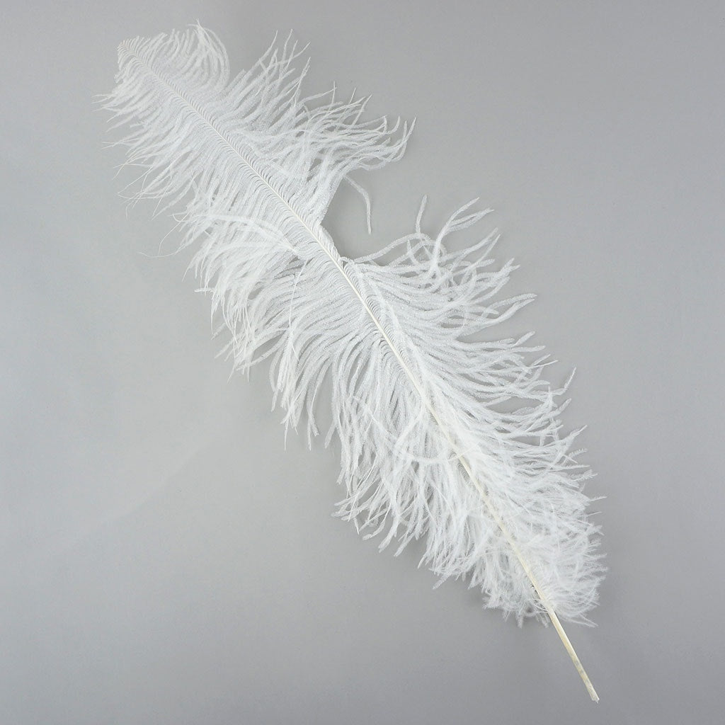 Zucker Feather - Ostrich Drabs Dyed - White