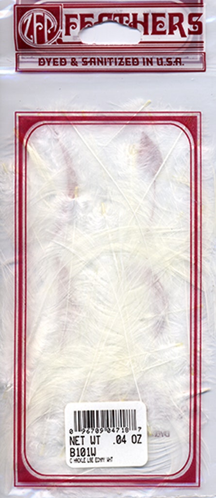 Loose Rooster Hackles Dyed - White
