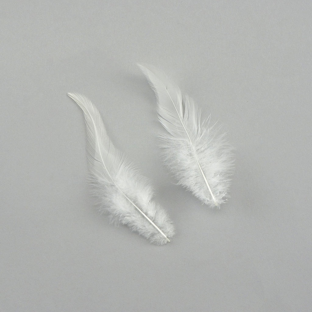 Rooster Saddle White Dyed White Feather | Buy Craft Feathers