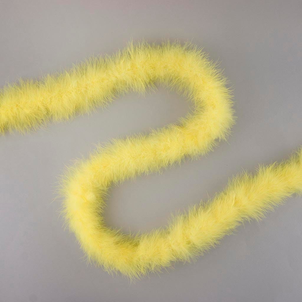 Full Marabou Feather Boa - 2 Yards - Yellow 