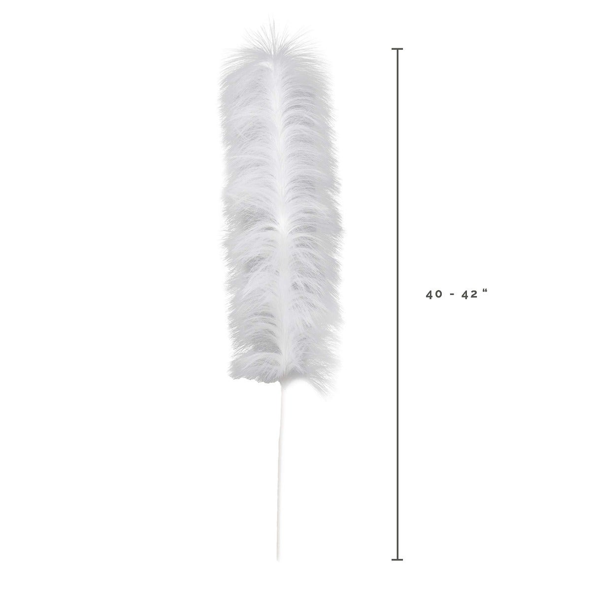 1 Piece Faux Ostrich Stem 40-42’’ - White - Feathers