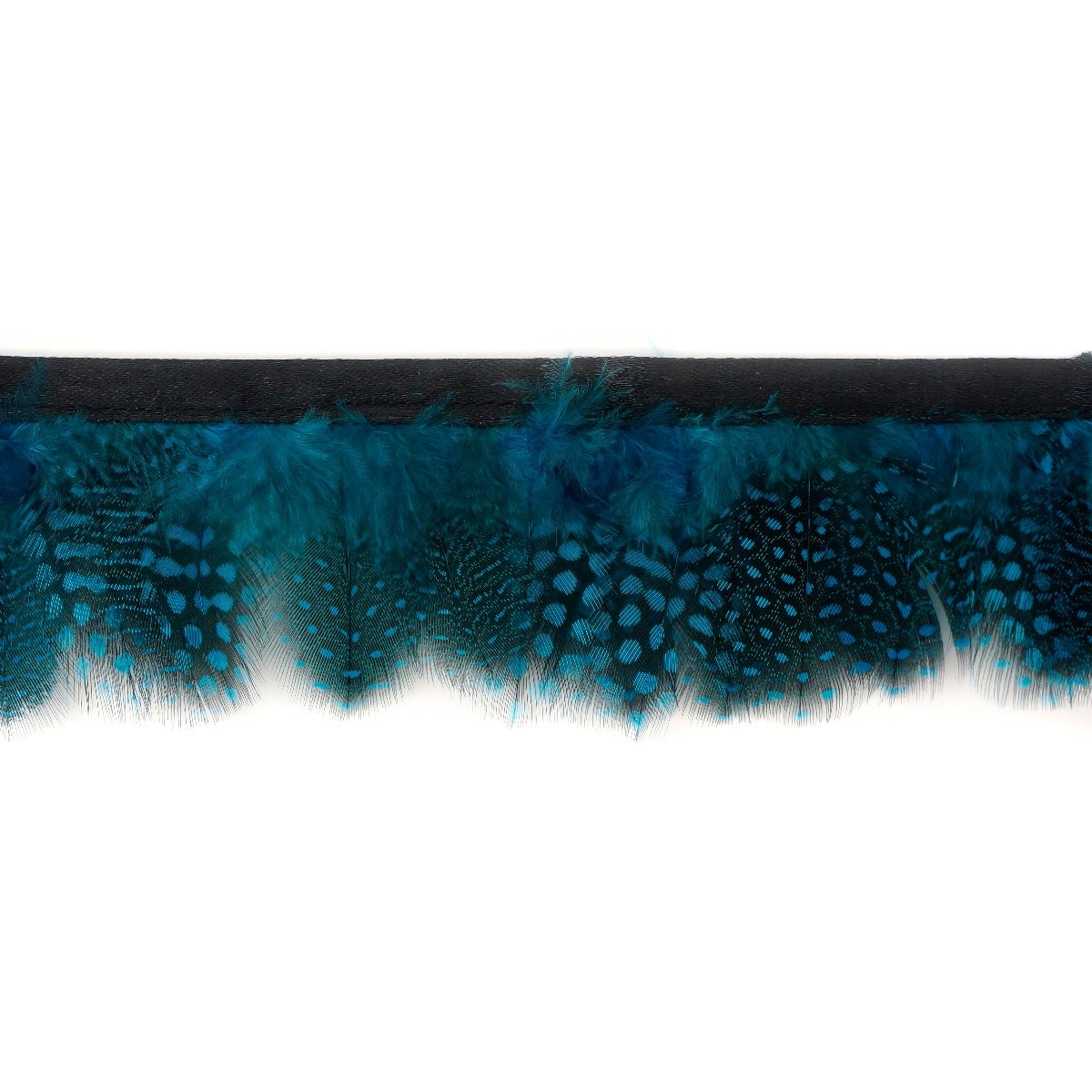 1 Yard Guinea Plumage Feather Fringe - 1.75’’ - Dark Turquoise - Feathers