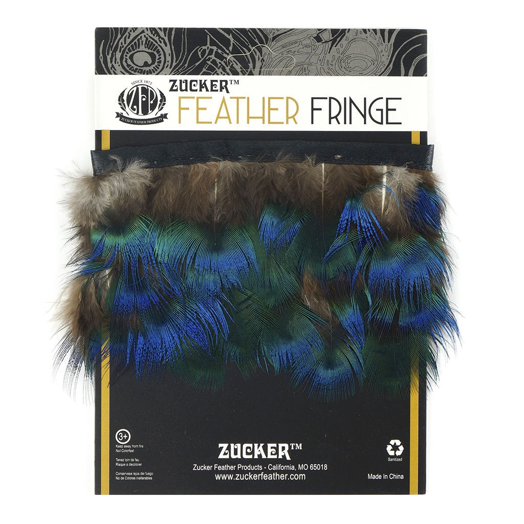 1 Yard Peacock Plumage Feather Fringe 1.5-2’’ - Natural - Feathers