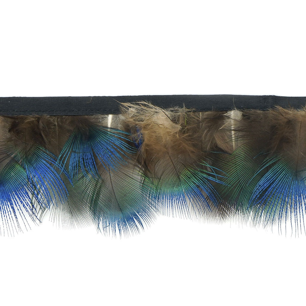 1 Yard Peacock Plumage Feather Fringe 1.5-2’’ - Natural - Feathers