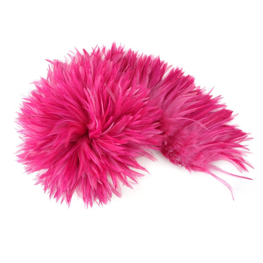 1 Yard Strung Rooster Saddles - Pink Orient - Feathers