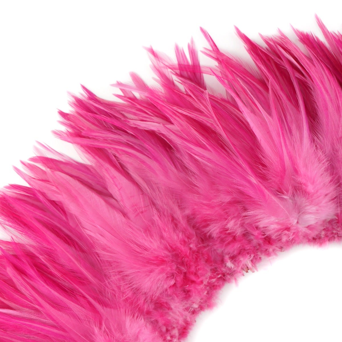 1 Yard Strung Rooster Saddles - Pink Orient - Feathers