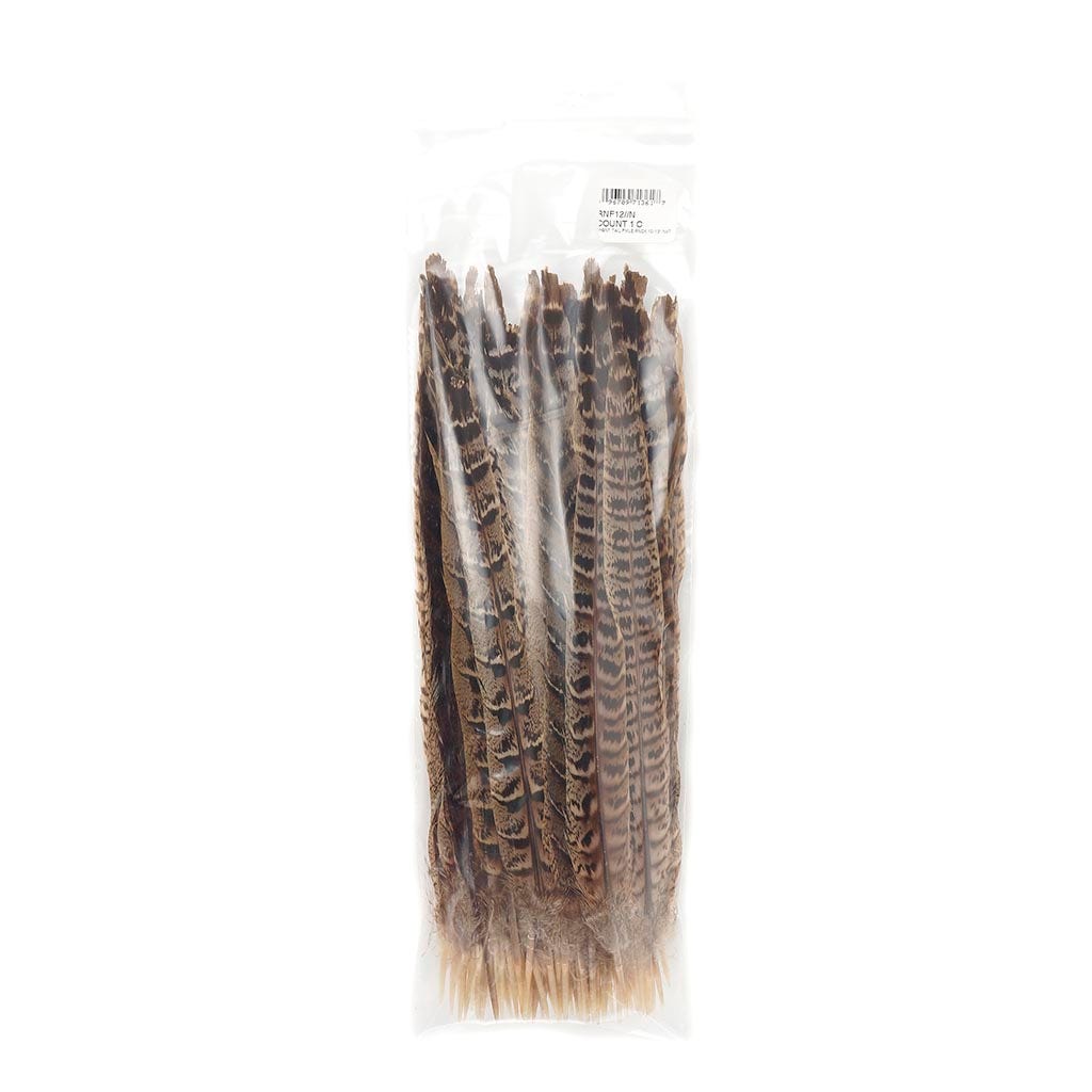 10 PC/PKG Female Ringneck Pheasant Tails 10-12’’ - Natural - Feathers