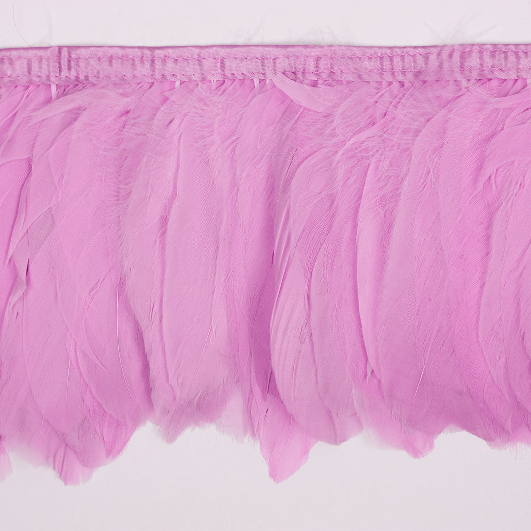 Parried Goose Pallet Feather Fringe - Orchid