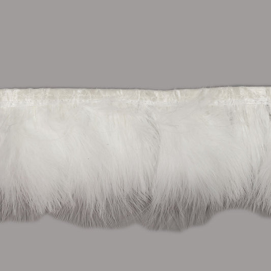 White Marabou Feather Fringe 2-3" - 1 yard Bias Craft Tape